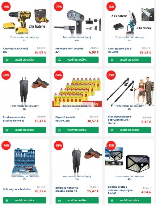 sortiment pre hobby a záhradu