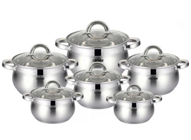 sada hrncov z nerezovej ocele