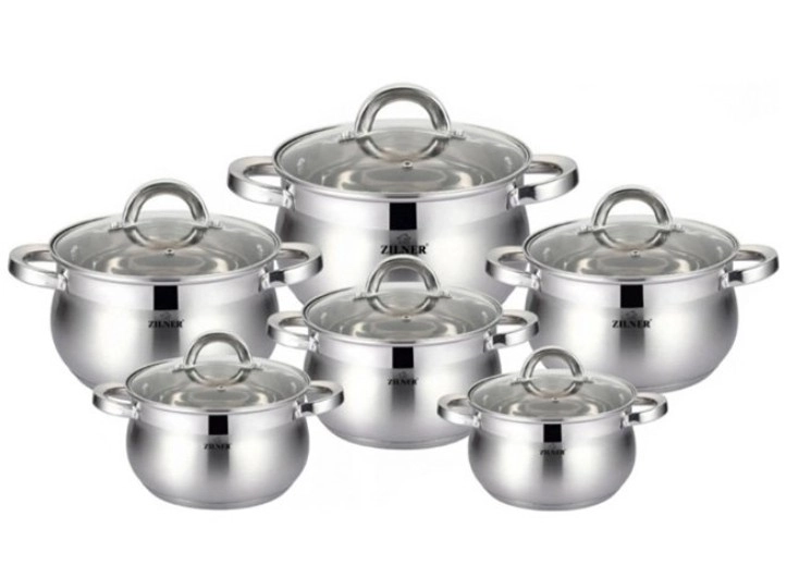 sada hrncov z nerezovej ocele