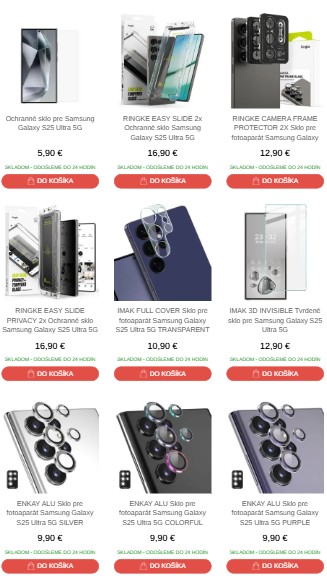produkty z e-shopu Všetko na mobil