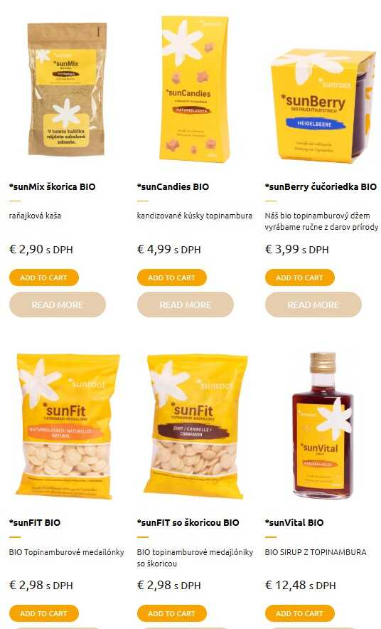 produkty z e-shopu Sunroo