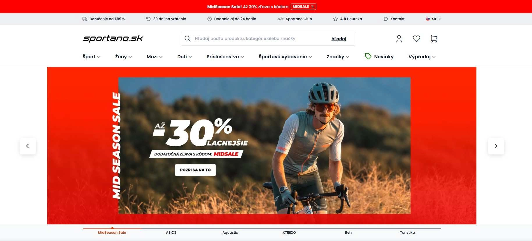 homepage Sportano športové vybavenie na rôzne druhy športov