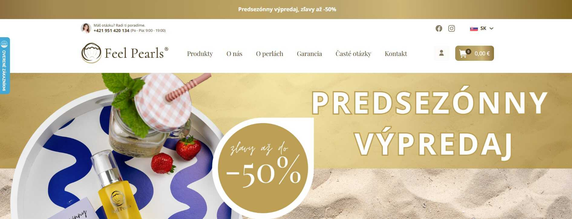 Feel pearls - predsezónny výpredaj