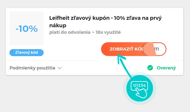Ukážka zľavového kódu Leifheit