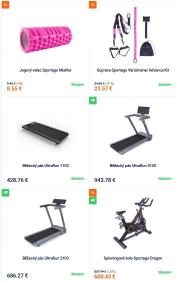 vybavenie na fitness a posilňovanie z e-shopu eSportago
