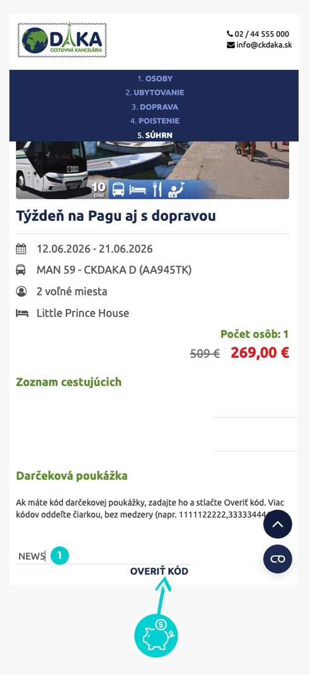 Ako využiť zľavy Cestovná kancelária Daka