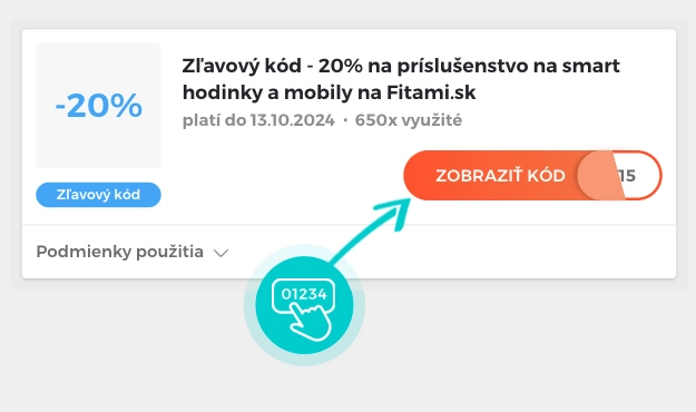 Ukážka zľavového kódu Fitami