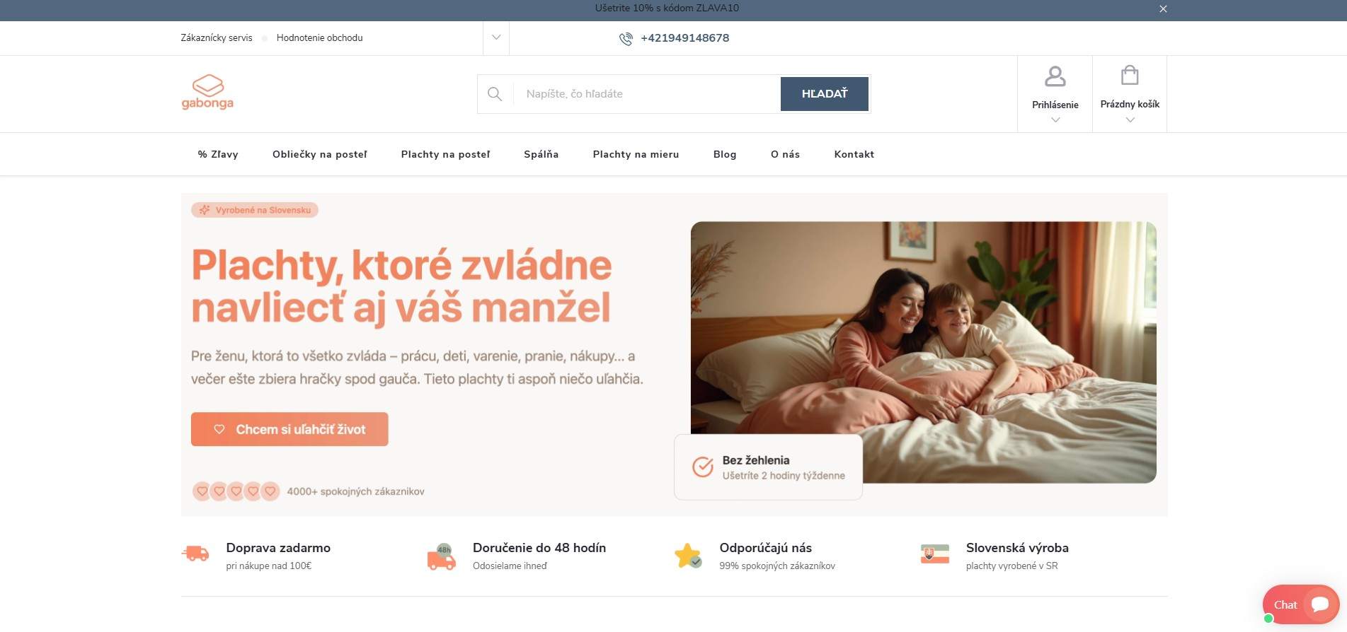 homepage Gabonga plachty obliečky na posteľ