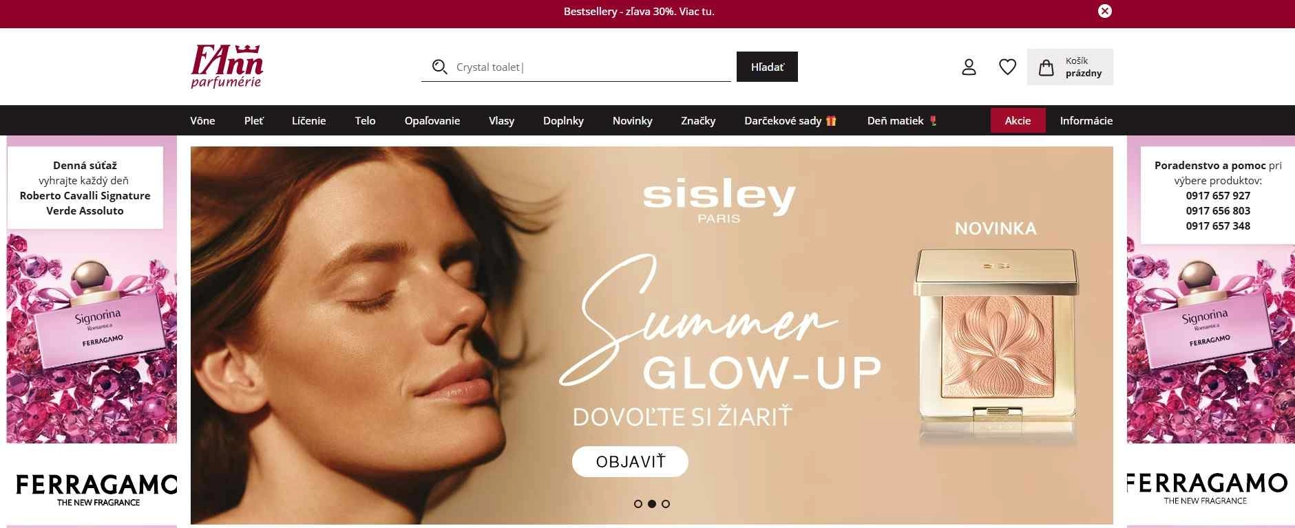 homepage FAnn vône líčenie produkty starostlivosti o pleť telo vlasy