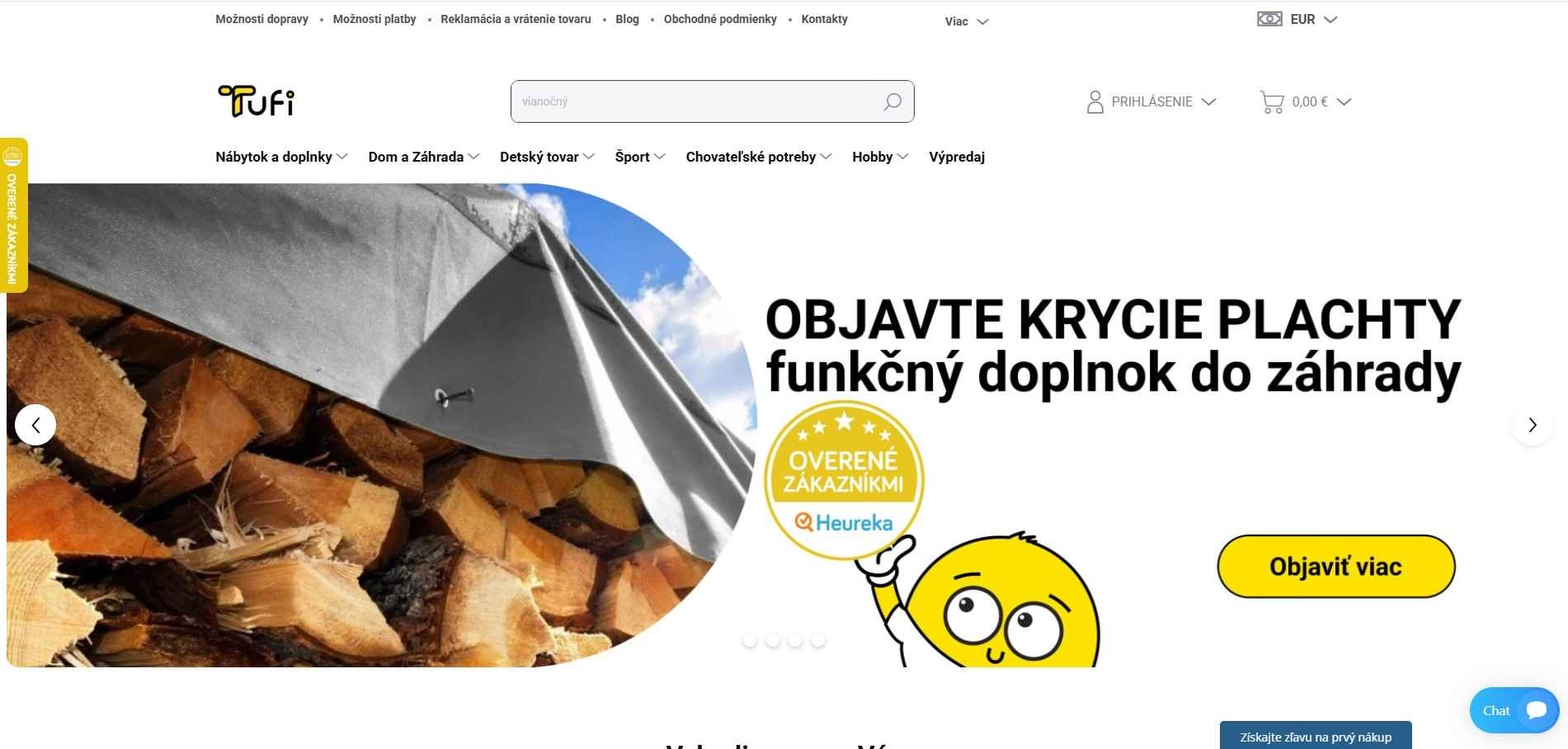 homepage Tufi krycie plachty nábytok dom a záhrada