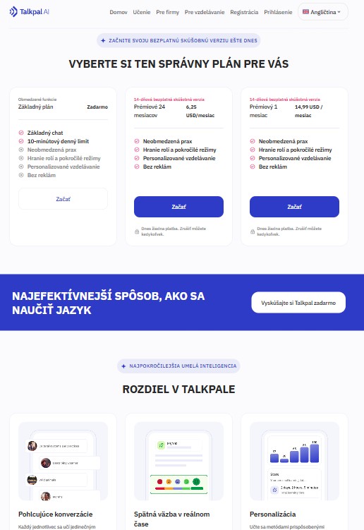 balíky na učenie jazykov