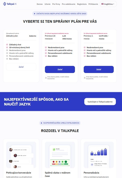 balíky na učenie jazykov