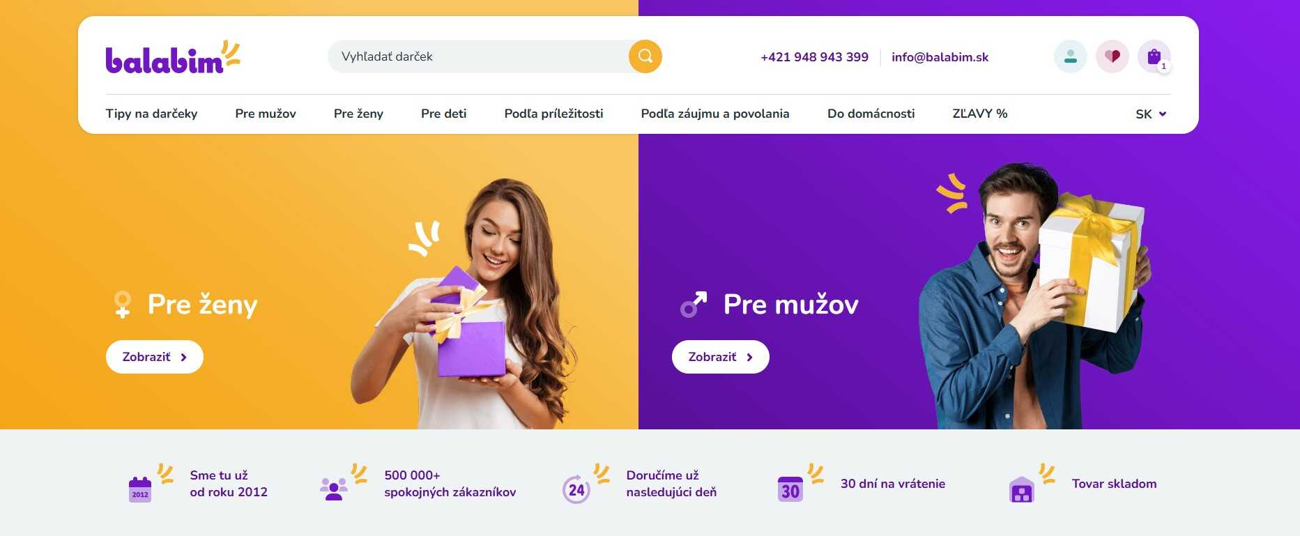 balabim - darčeky pre ženy a mužov