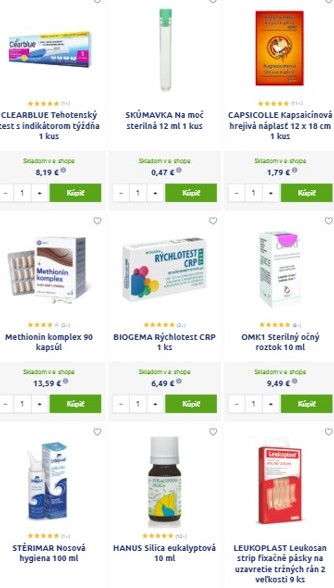zdravotnícke pomôcky z e-shopu Benu lekáreň