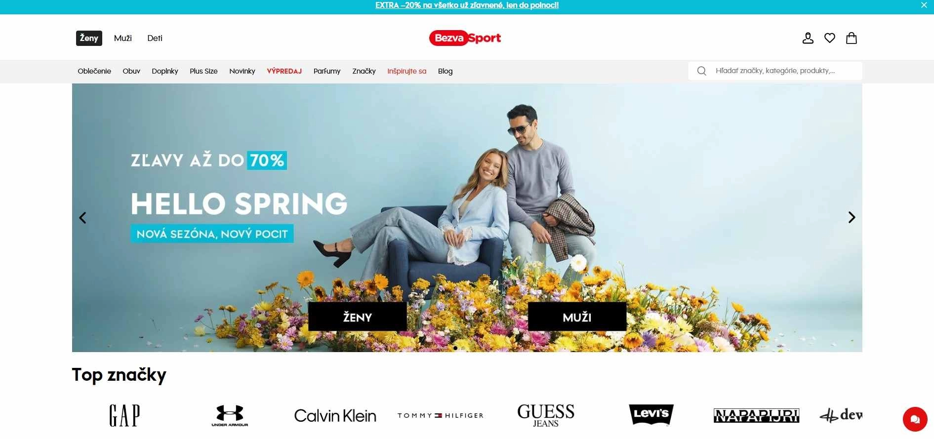 homepage Bezva Sport značkové oblečenie a obuv