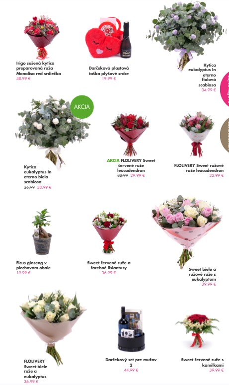 rôzne druhy kvetov