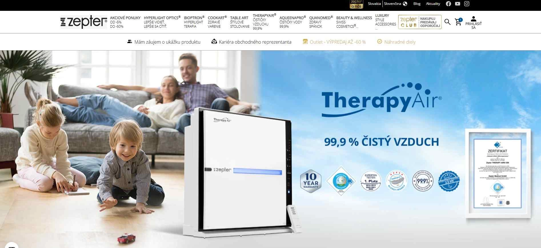 homepage Zepter produkty na varenie stolovanie čističky vzduchu čističky vody