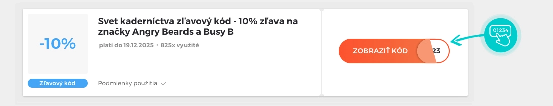 Ukážka zľavového kódu Svet kaderníctva