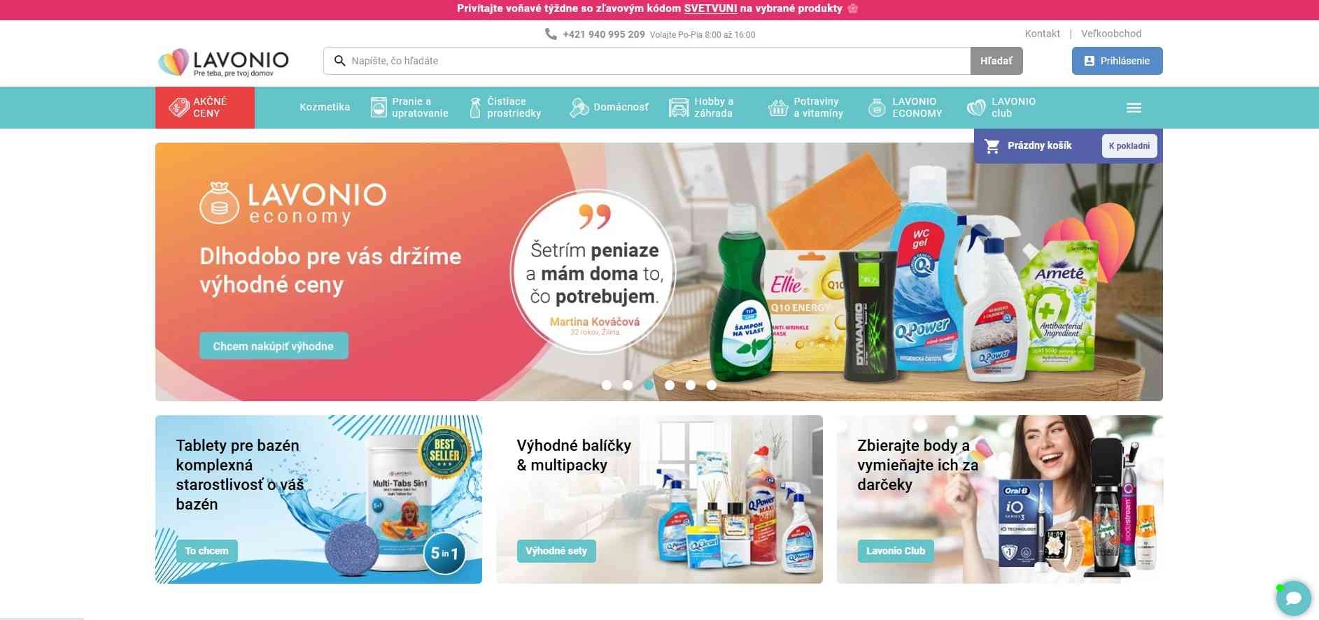 homepage Lavonio kozmetika produkty na pranie sortiment pre domácnosť