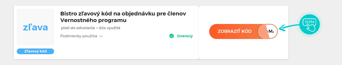 Ukážka zľavového kódu Bistro