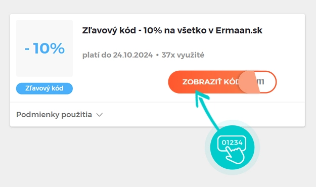 Ukážka zľavového kódu ERMAAN