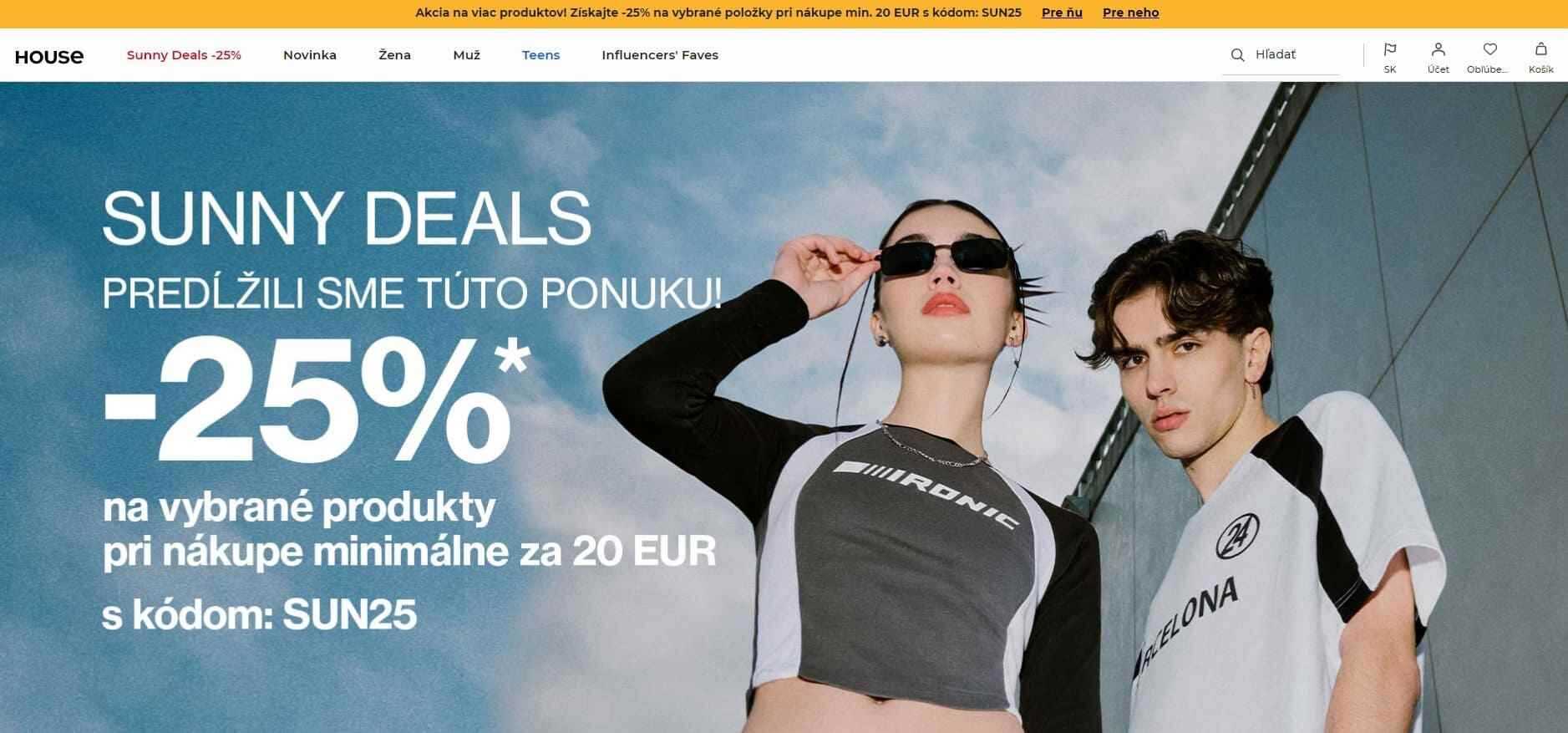 E-shop House, banner na akciu.