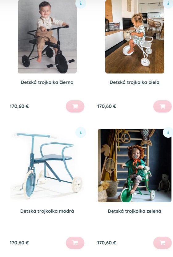 trojkolky pre deti z e-shopu DaDaboom