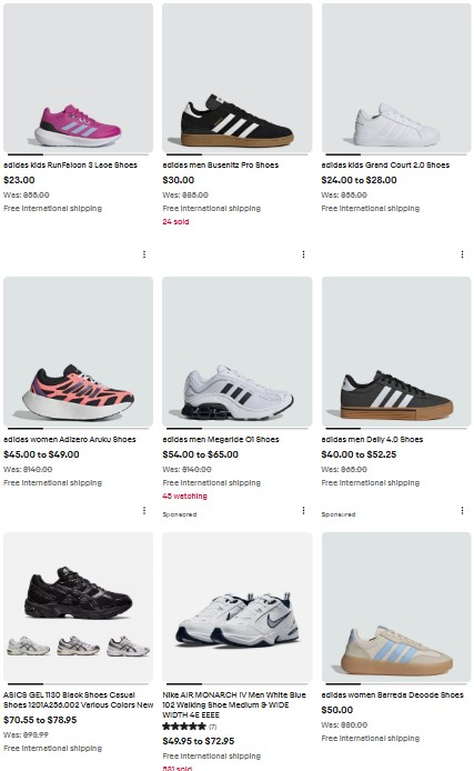 rôzne druhy tenisiek