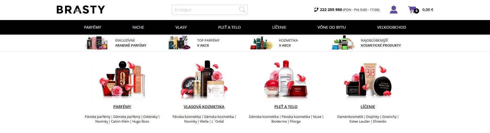 homepage Brasty parfumy vlasová telová pleťová kozmetika vône do bytu