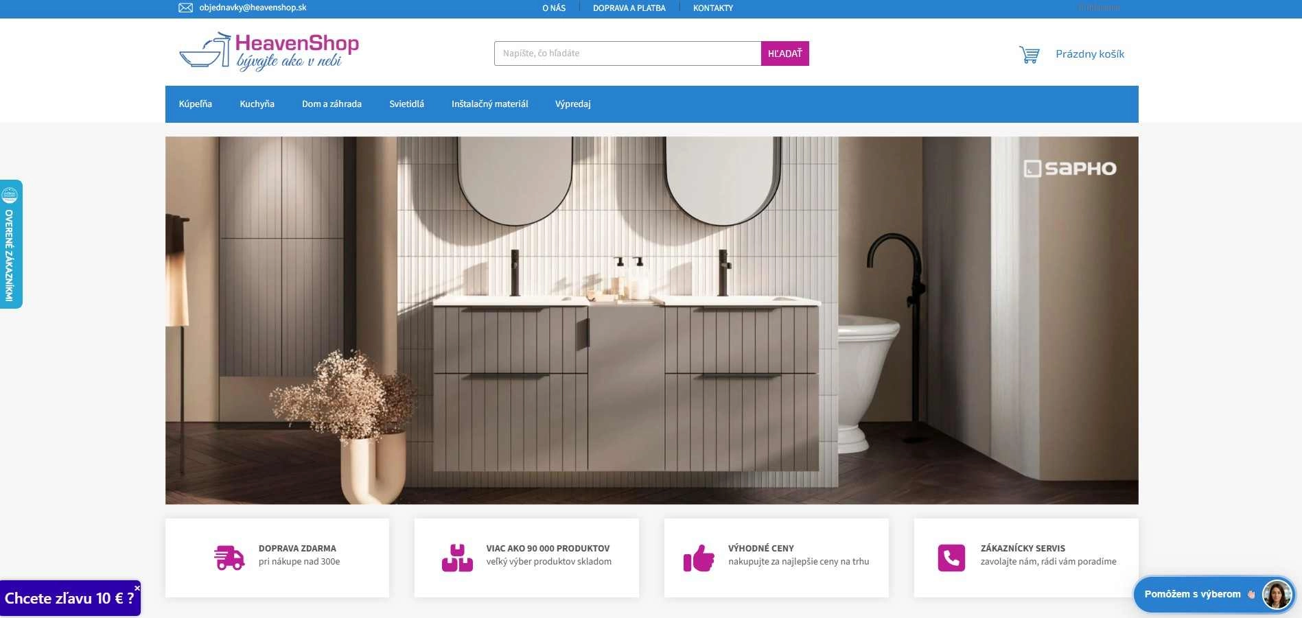 homepage HeavenShopo produkty do kúpeľne kuchyne pre dom a záhradu
