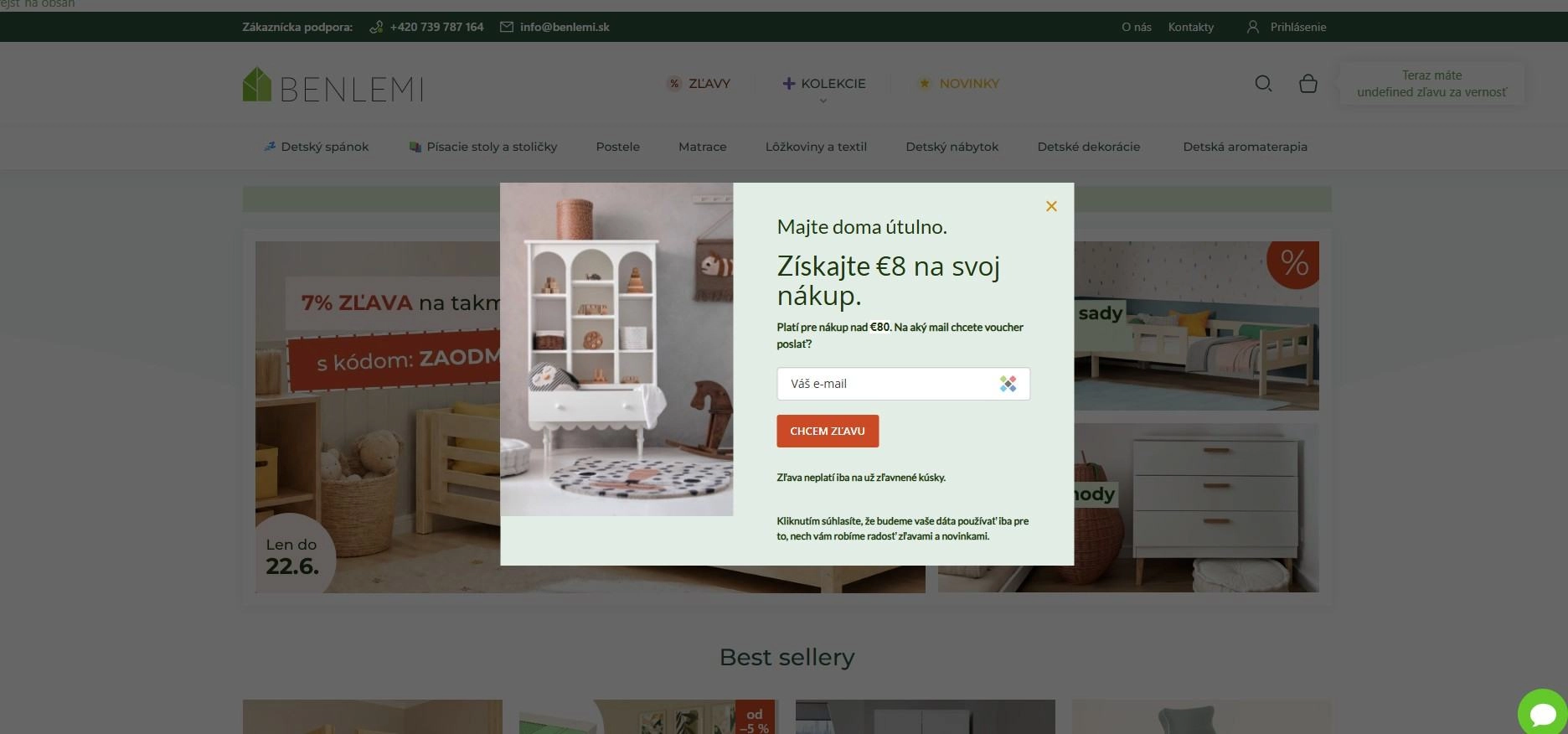 homepage Benlemi zľava na prvý nákup