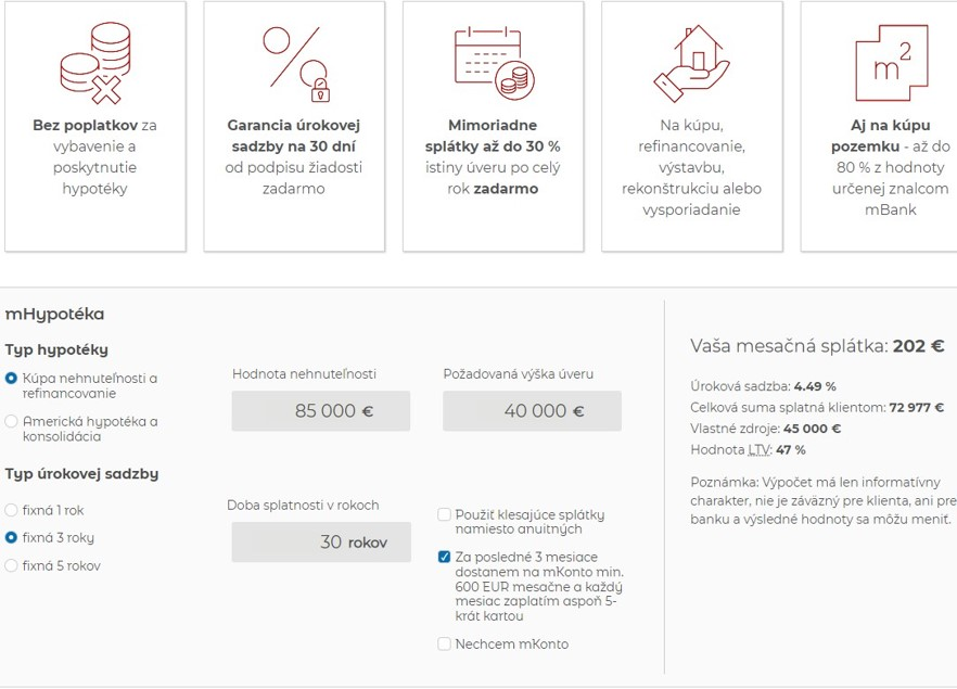 Hypotéka v mBank