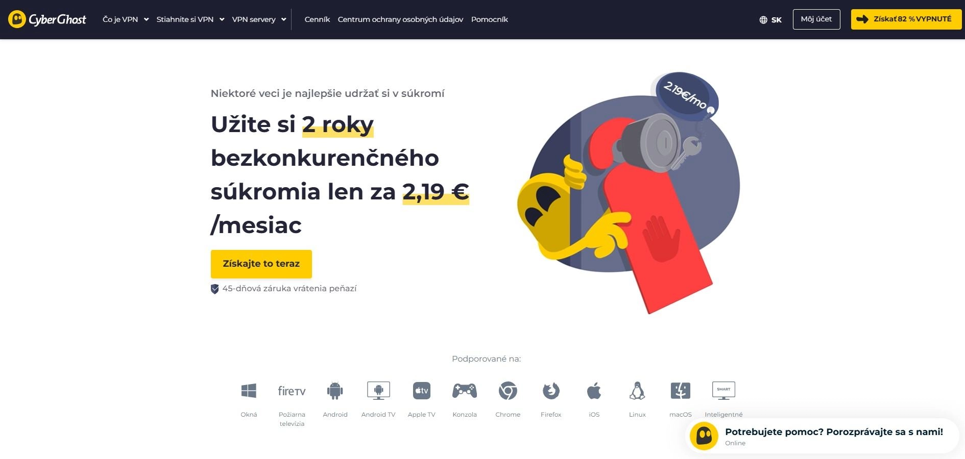 homepage CyberGhost VPN