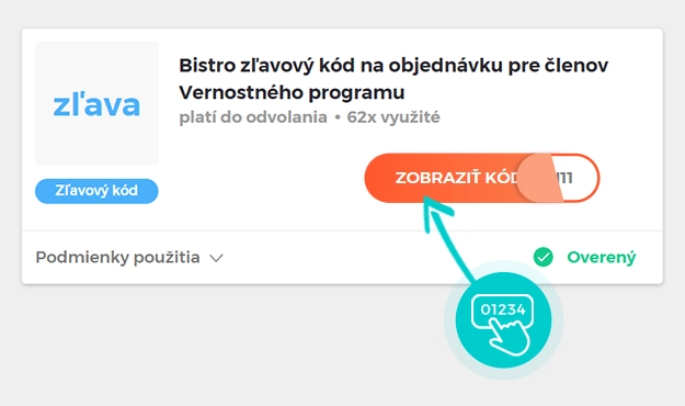 Ukážka zľavového kódu Bistro