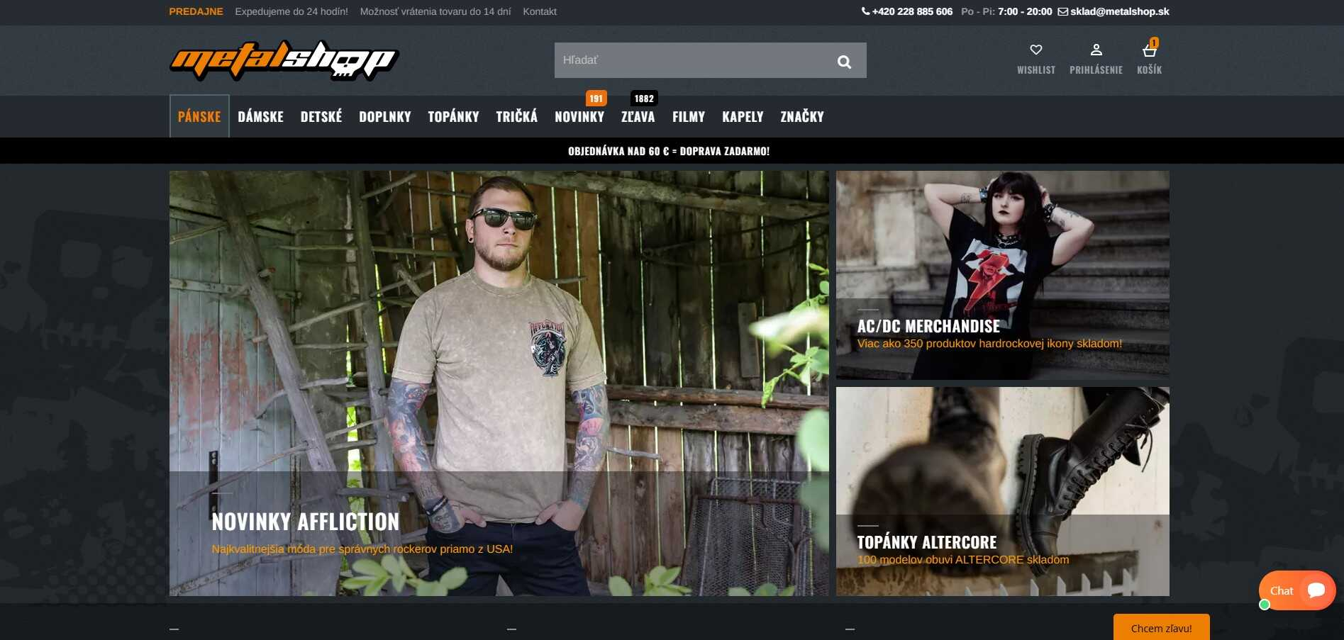 Metalshop - aktuálne akcie na webstránke