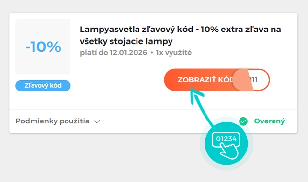 Ukážka zľavového kódu Lampyasvetla