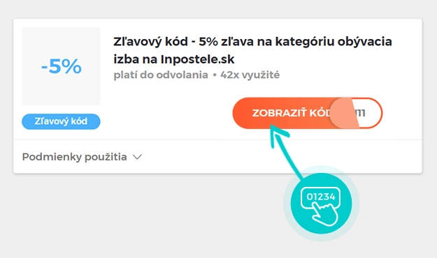 Ukážka zľavového kódu InPostele