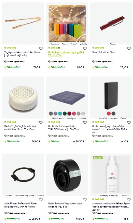 pomôcky na jogu, pilates a cvičenie z e-shopu Flexity