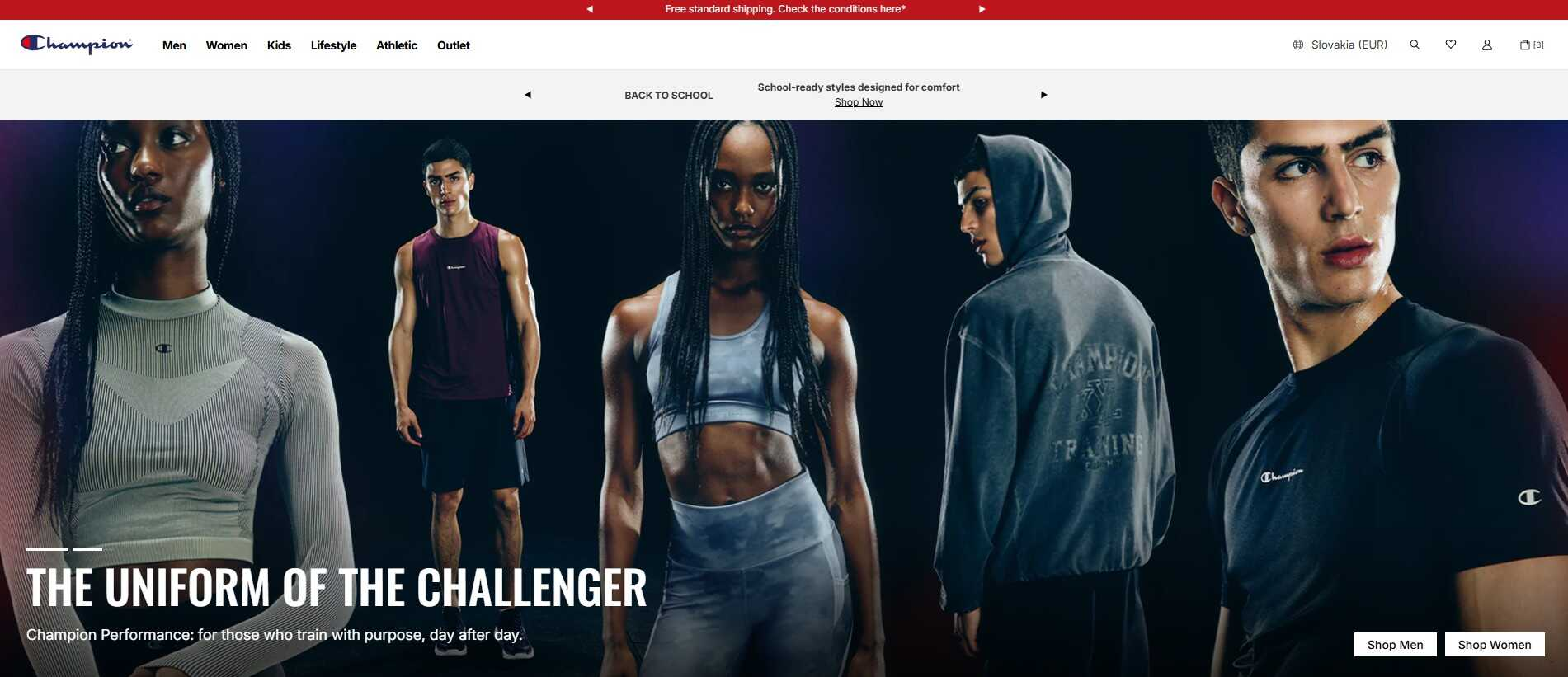 homepage Champion s piatymi športovcami