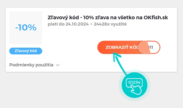 Ukážka zľavového kódu OKfish