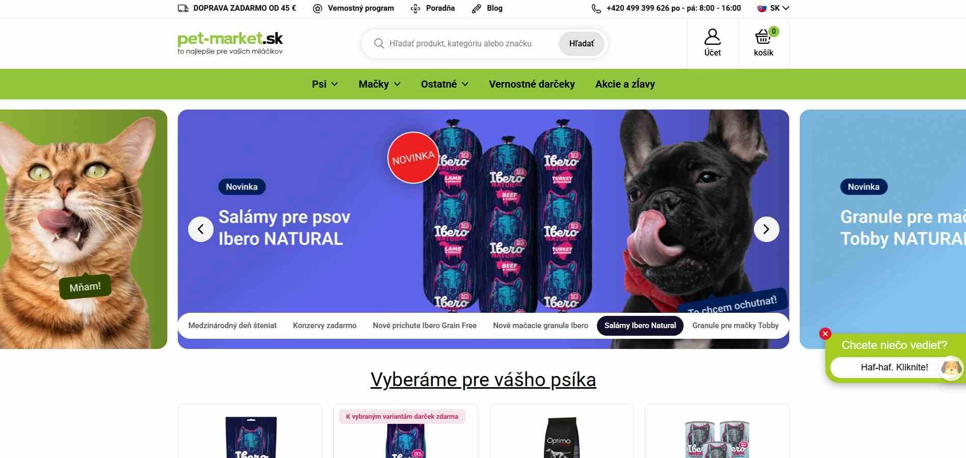 homepage Pet-market chovateľské potreby pre psov mačky ryby