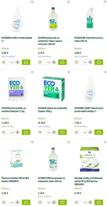 ekologická drogéria z e-shopu Country life