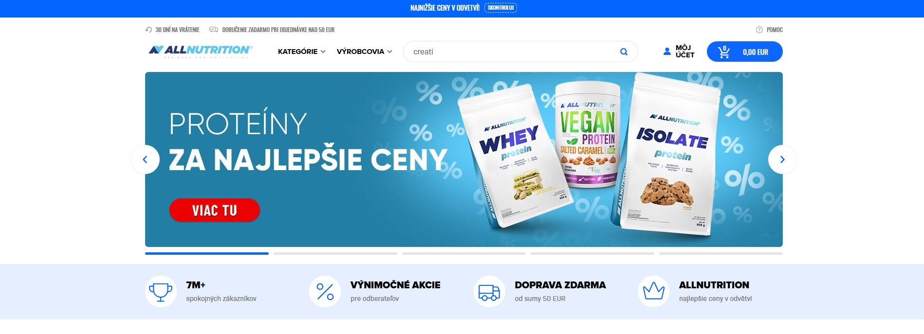 homepage Allnutrition proteíny