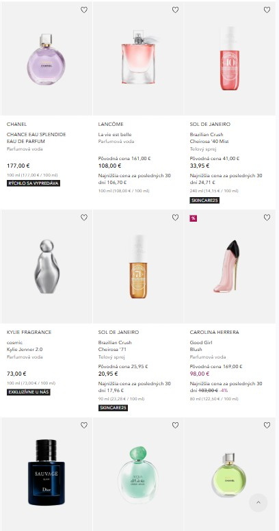 dámske a pánske parfumy