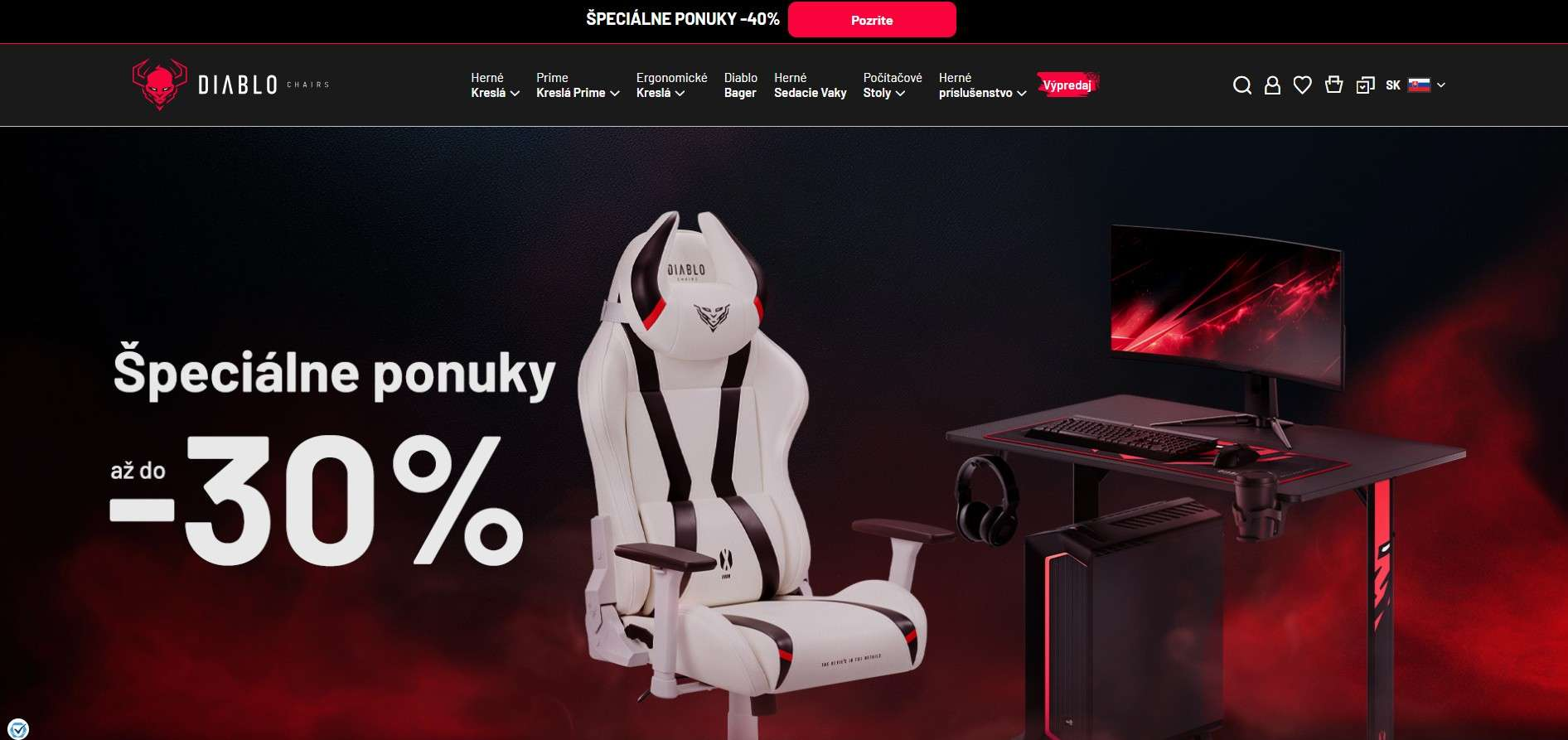 homepage Diablo Chairs špeciálne ponuky