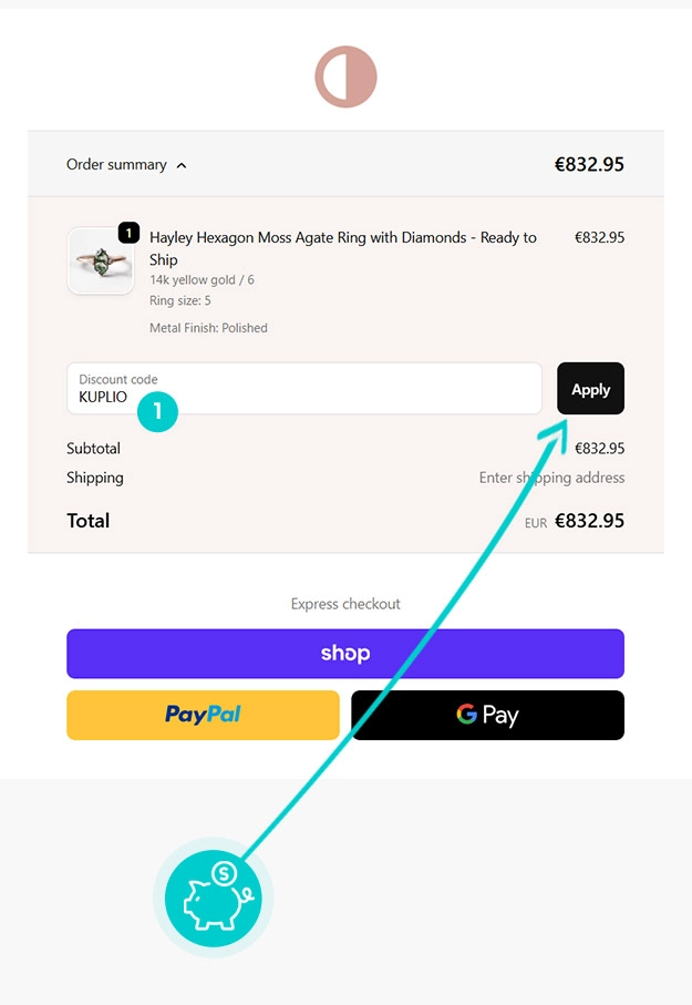 Návod ako uplatniť zľavový kód v košíku e-shopu Capucinne