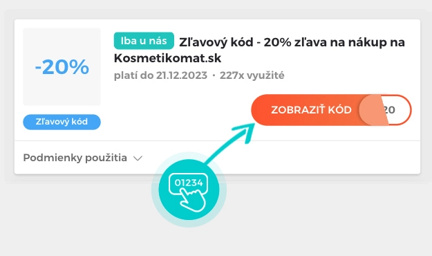 Ukážka zľavového kódu Kosmetikomat